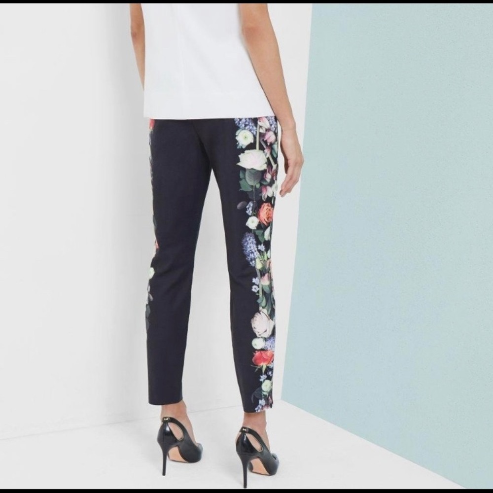 NWT Ted Baker Kensington Floral Ankle Grazer Pants - Picture 2 of 4